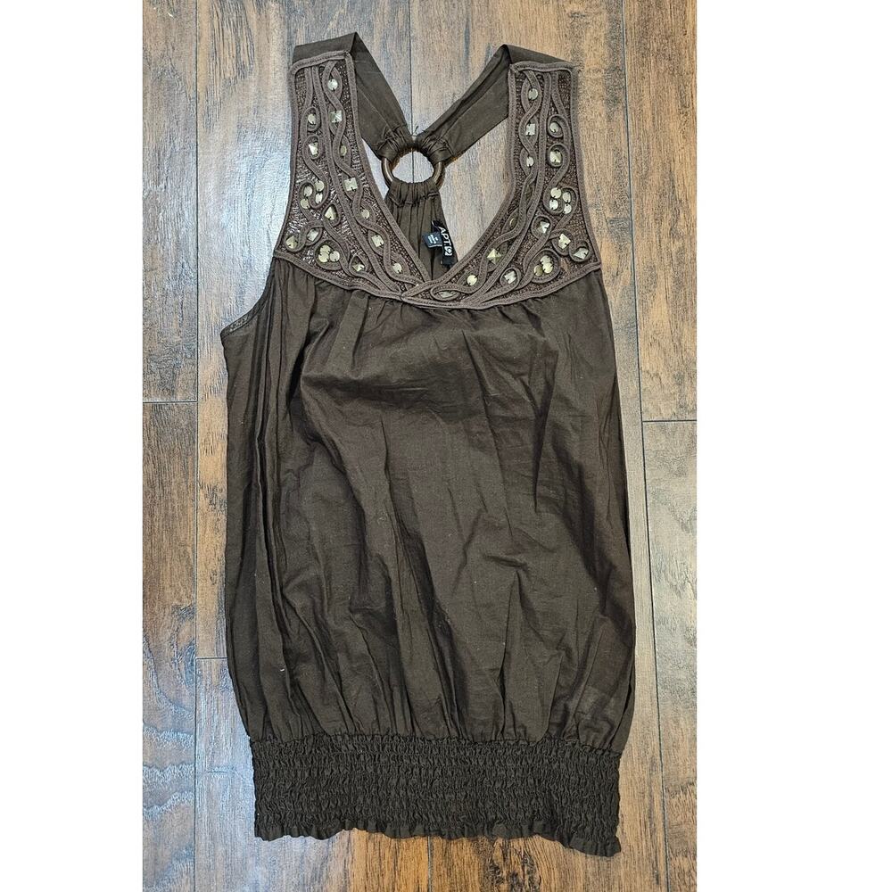 APT.9 Blouse Brown Size Medium